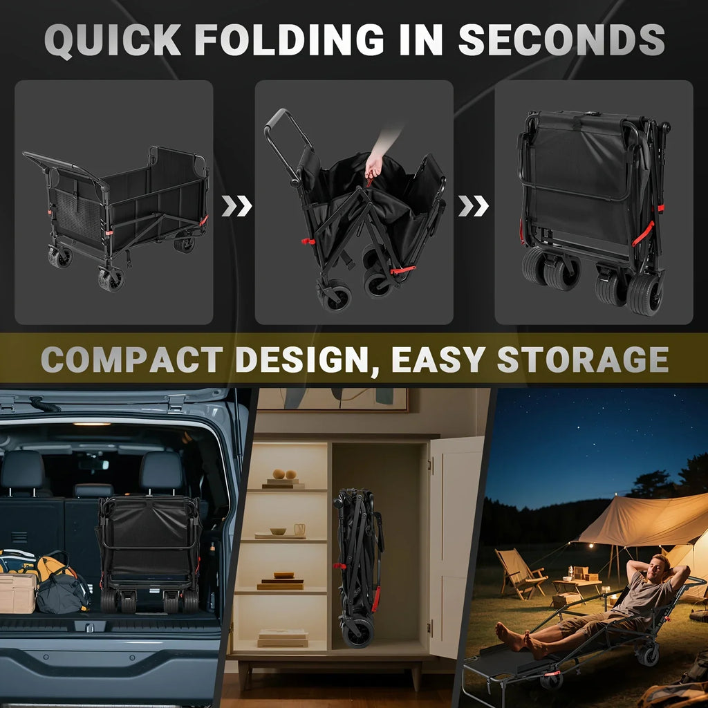 2-in-1 Multifunctional Folding Wagon Recliner