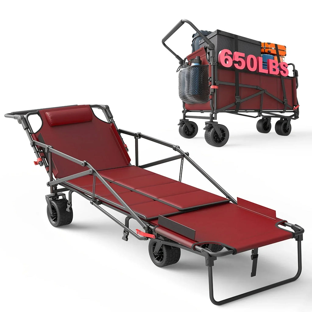 2-in-1 Multifunctional Folding Wagon Recliner