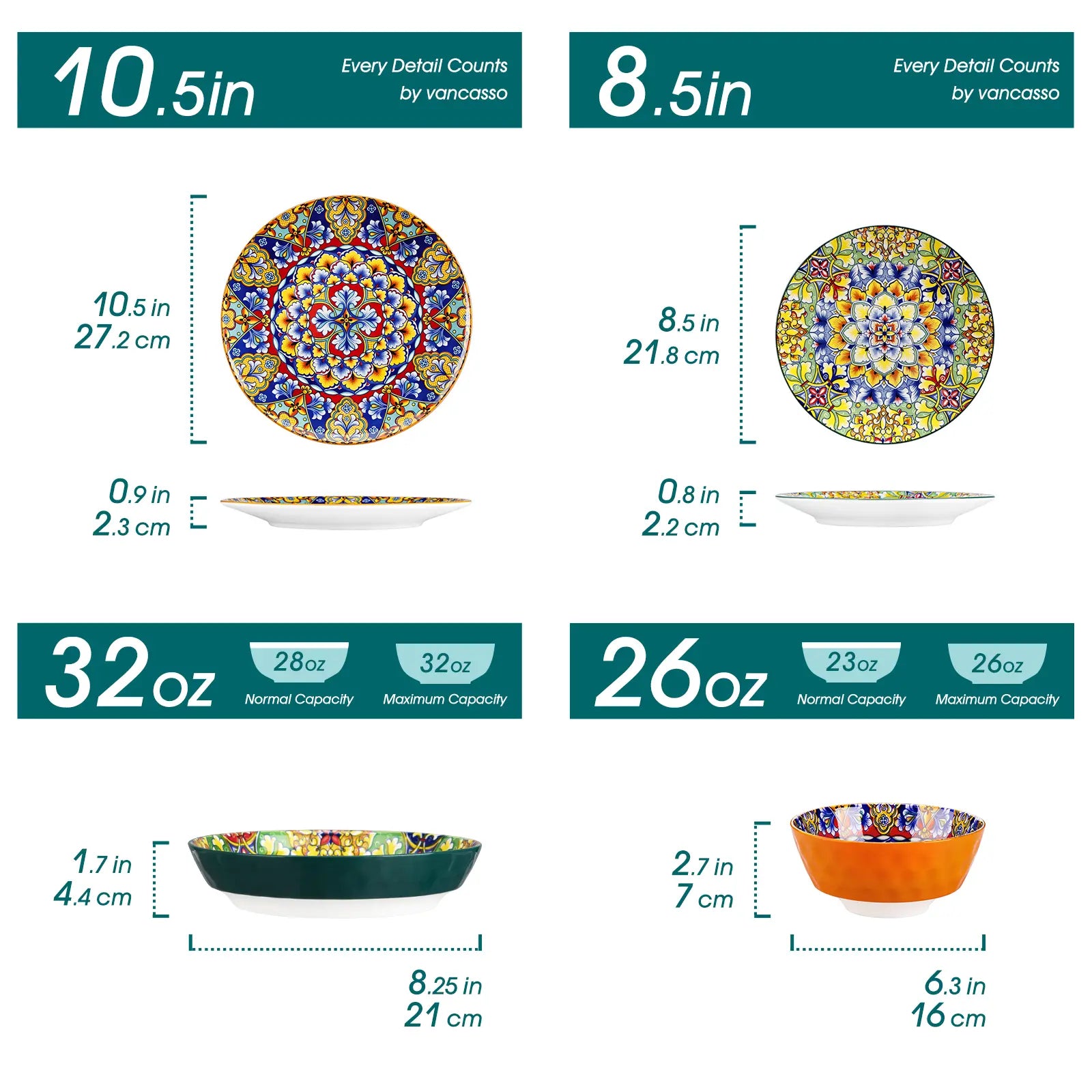 Microwave and dishwasher china cutlery set