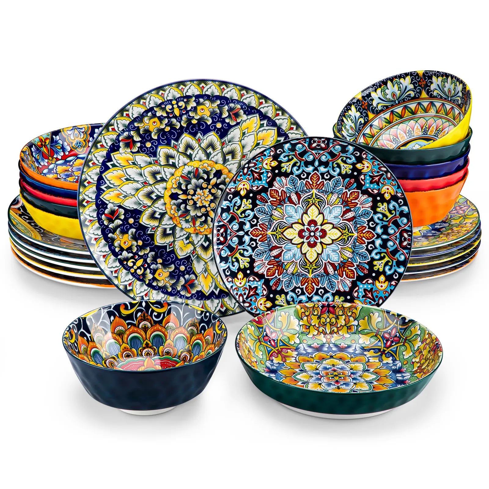 Microwave and dishwasher china cutlery set